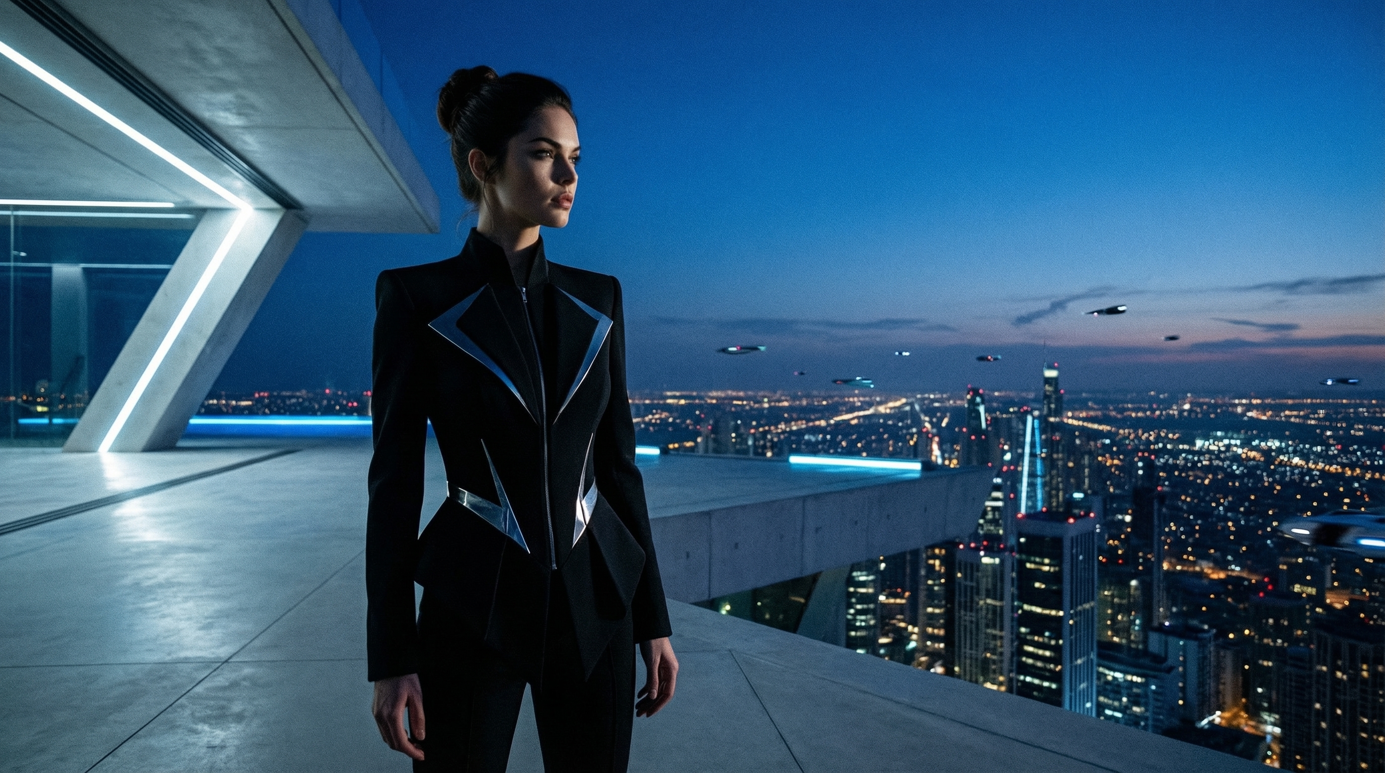 Luxury AI Model Editorial High Fashion